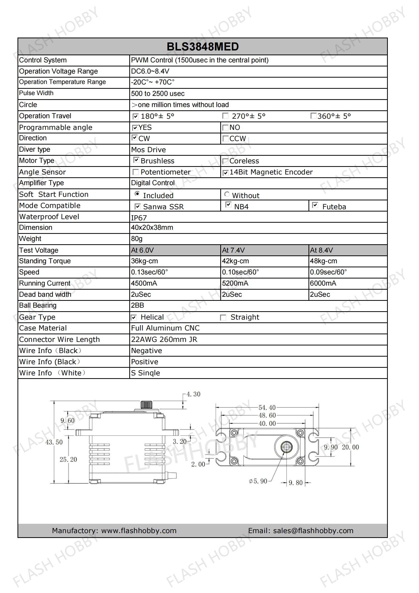 BLS3848MED 48KG பிரஷ்லெஸ் சர்வோ